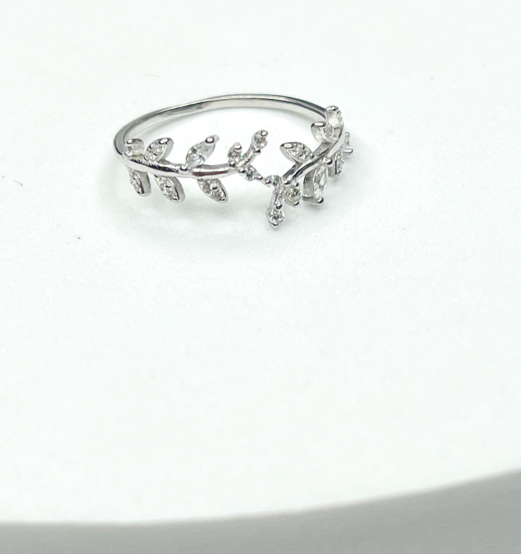 Gold Bypass leaf Ring-SSS
