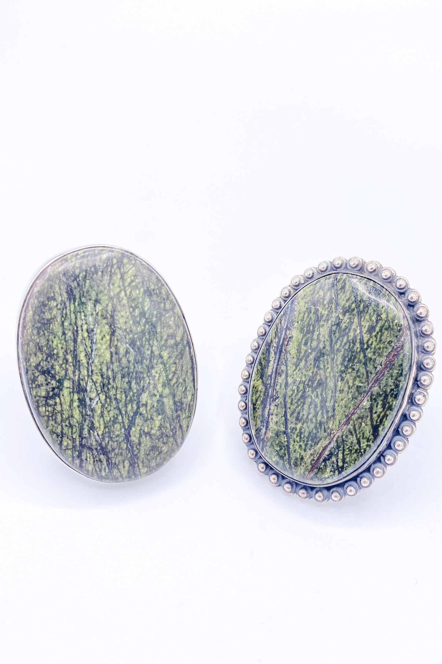 Zebra Jasper Adjustable Ring - Solid Sterling  Silver
