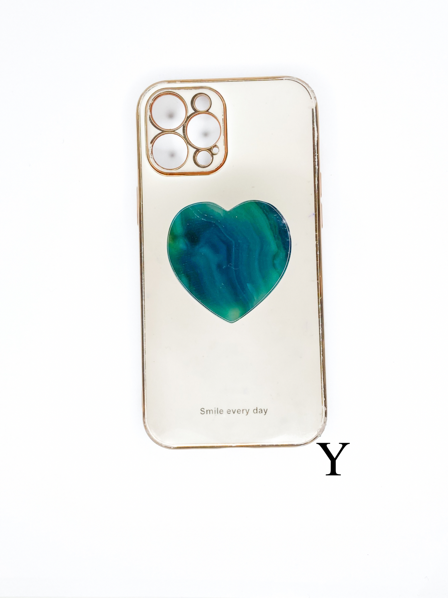 Green Heart Phone Stone