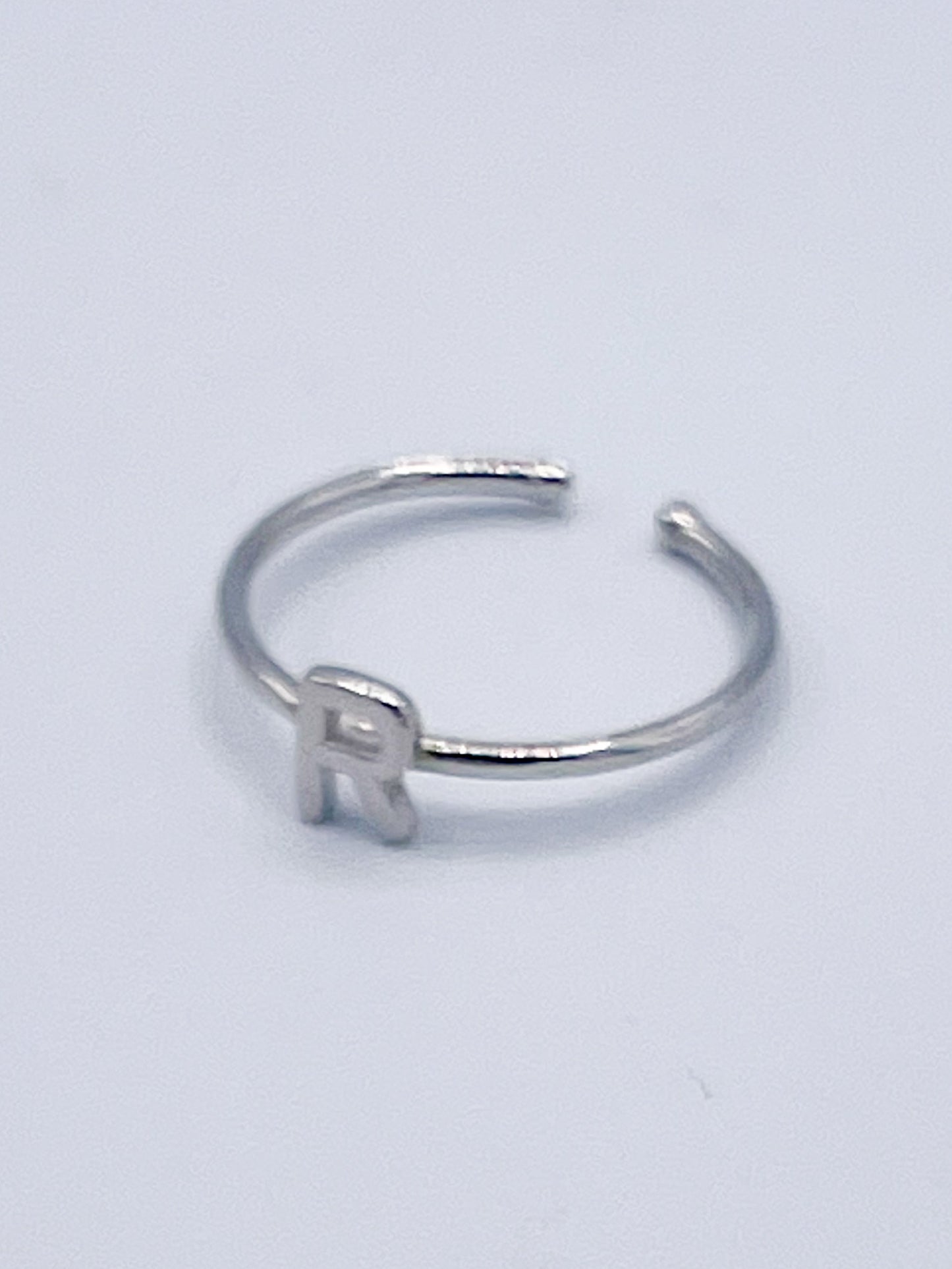 Dainty Initials Midi Rings-Solid Sterling Silver