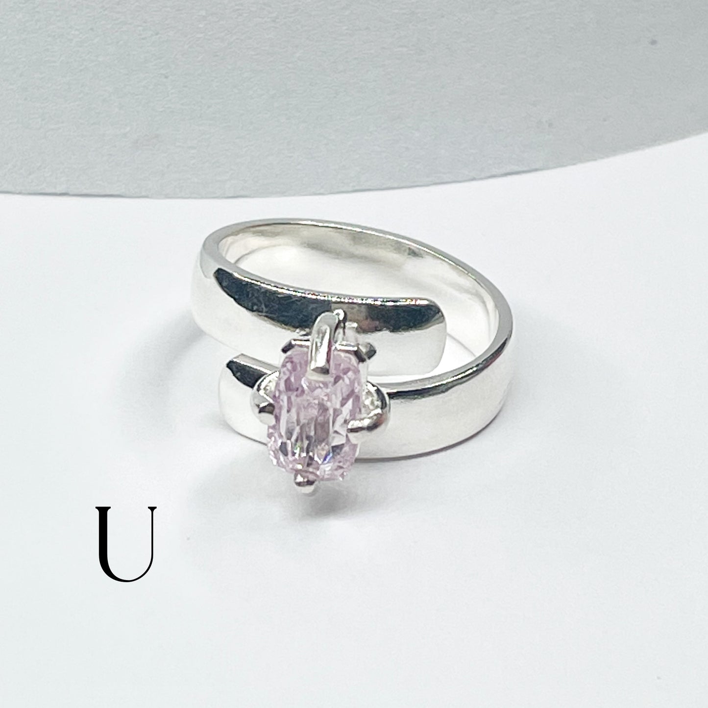 Natural Kunzite Prong Set-Solid Sterling Silver