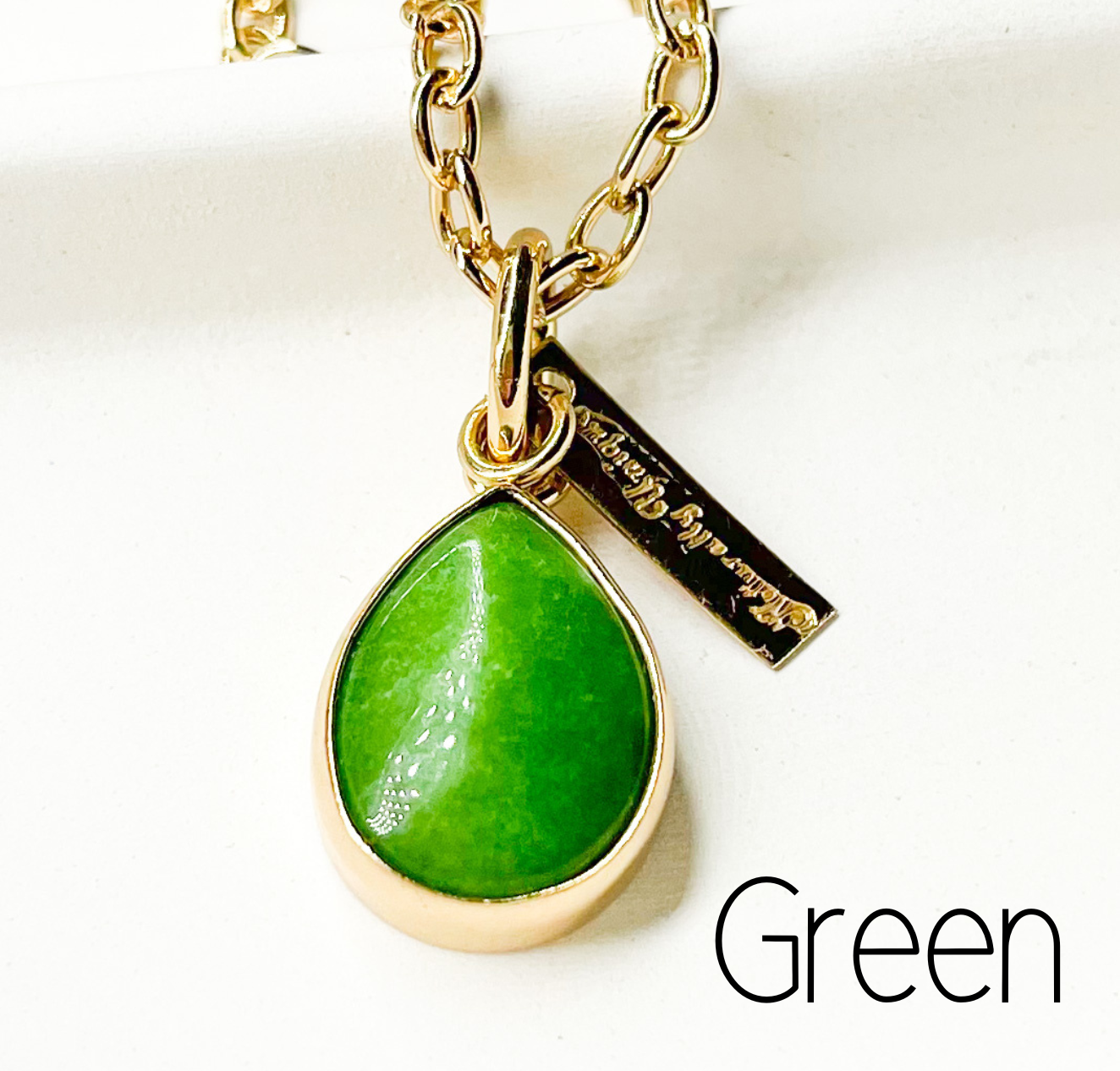 Dainty Tear Color Enhance Quartz Pendant-Alchemia