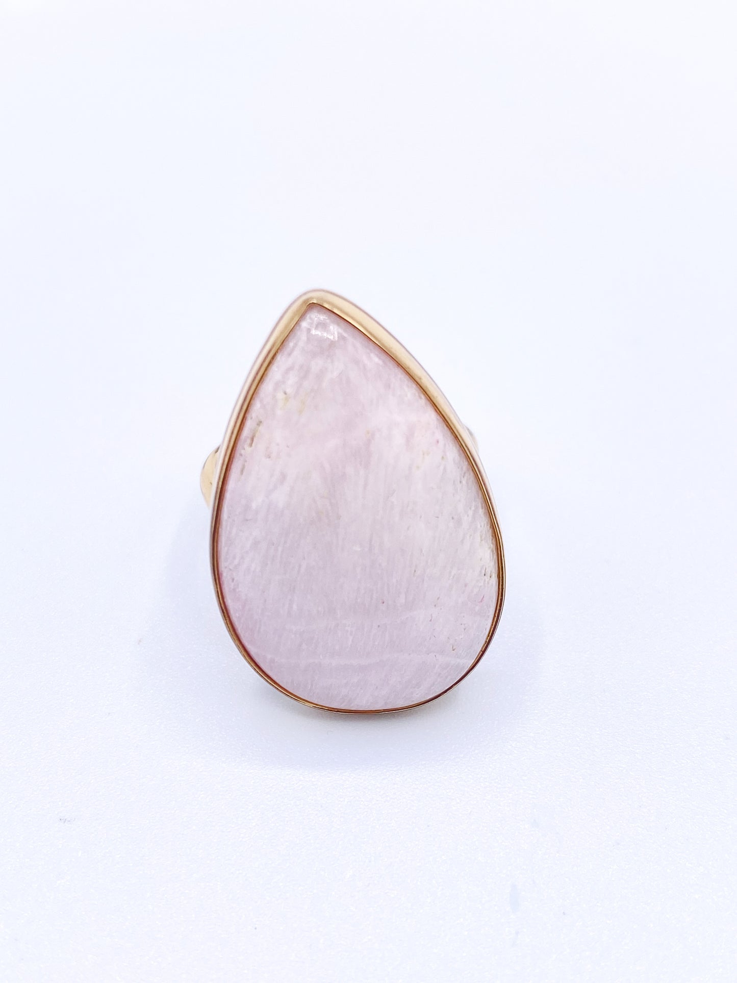 Pink Opal Teardrop Ring - Alchemia
