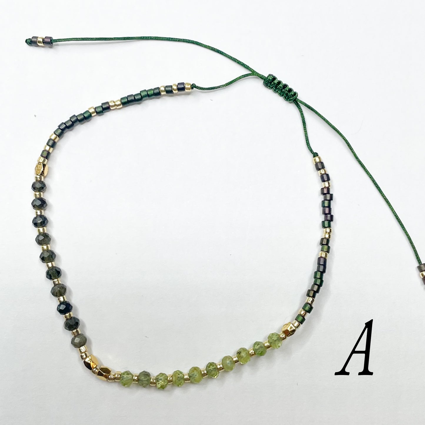 Natural Stone Japanese Seed Beads Miyuki - Bolo Bracelet