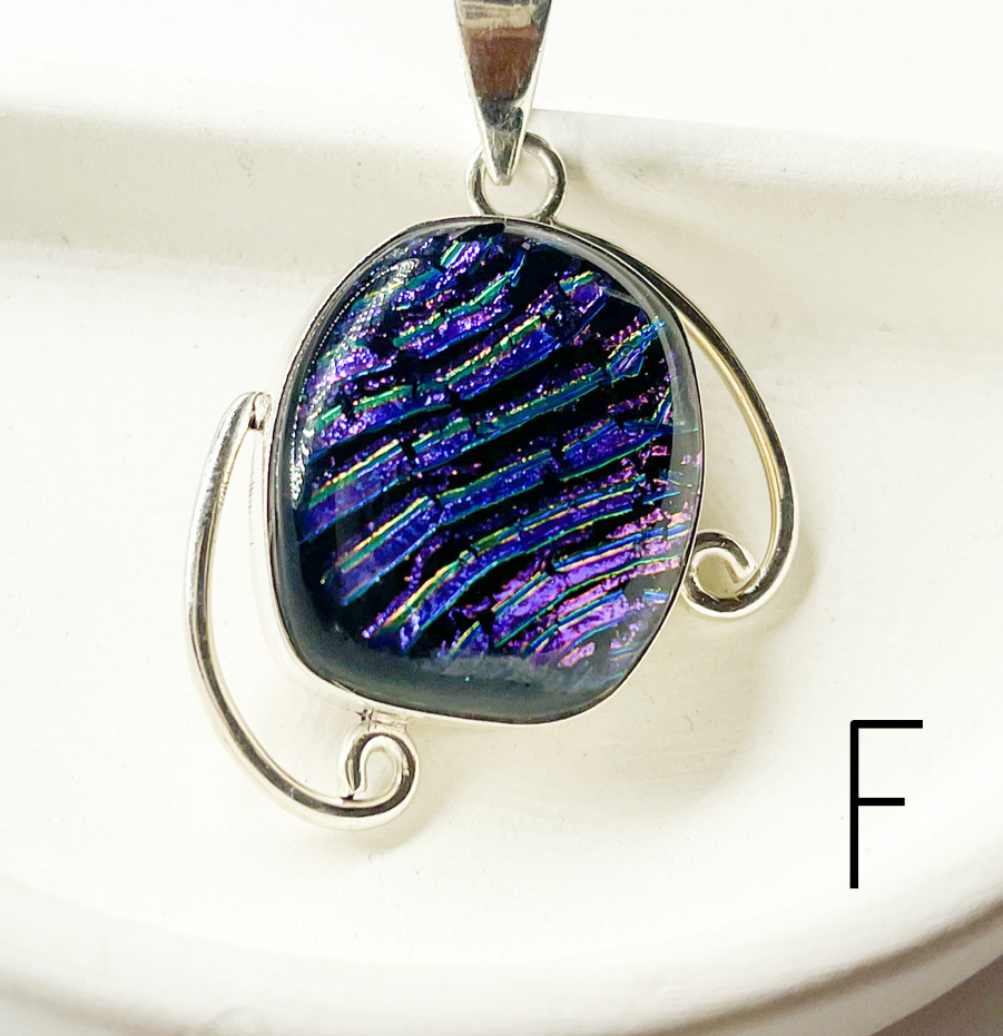 Glass Pendant Mix-Solid Sterling Silver