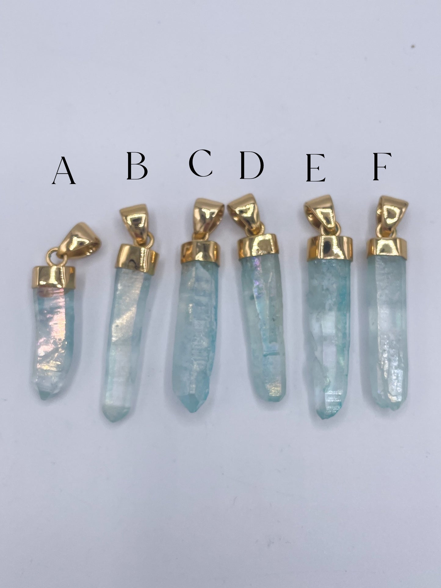 Aqua Aura Point Pendant-Alchemia