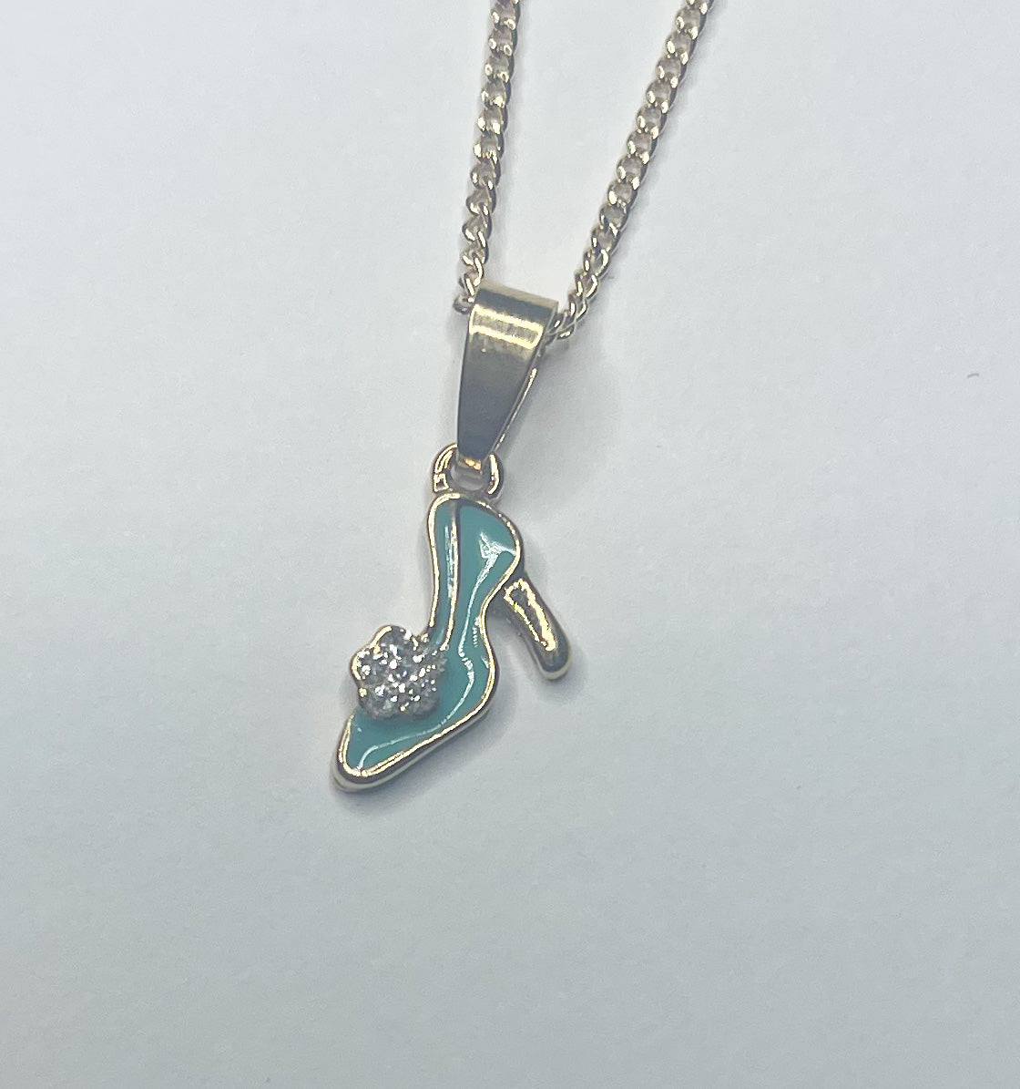 Blue Enamel Pendant Heel Pendant-18K Gold Filled