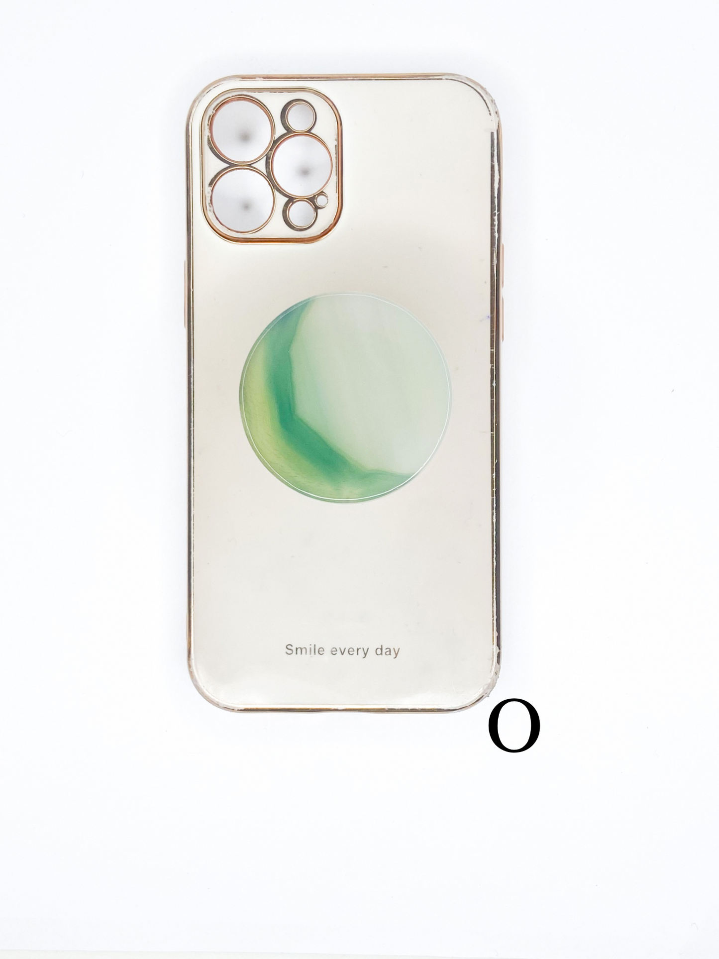 Green Round Agate Phone Stone