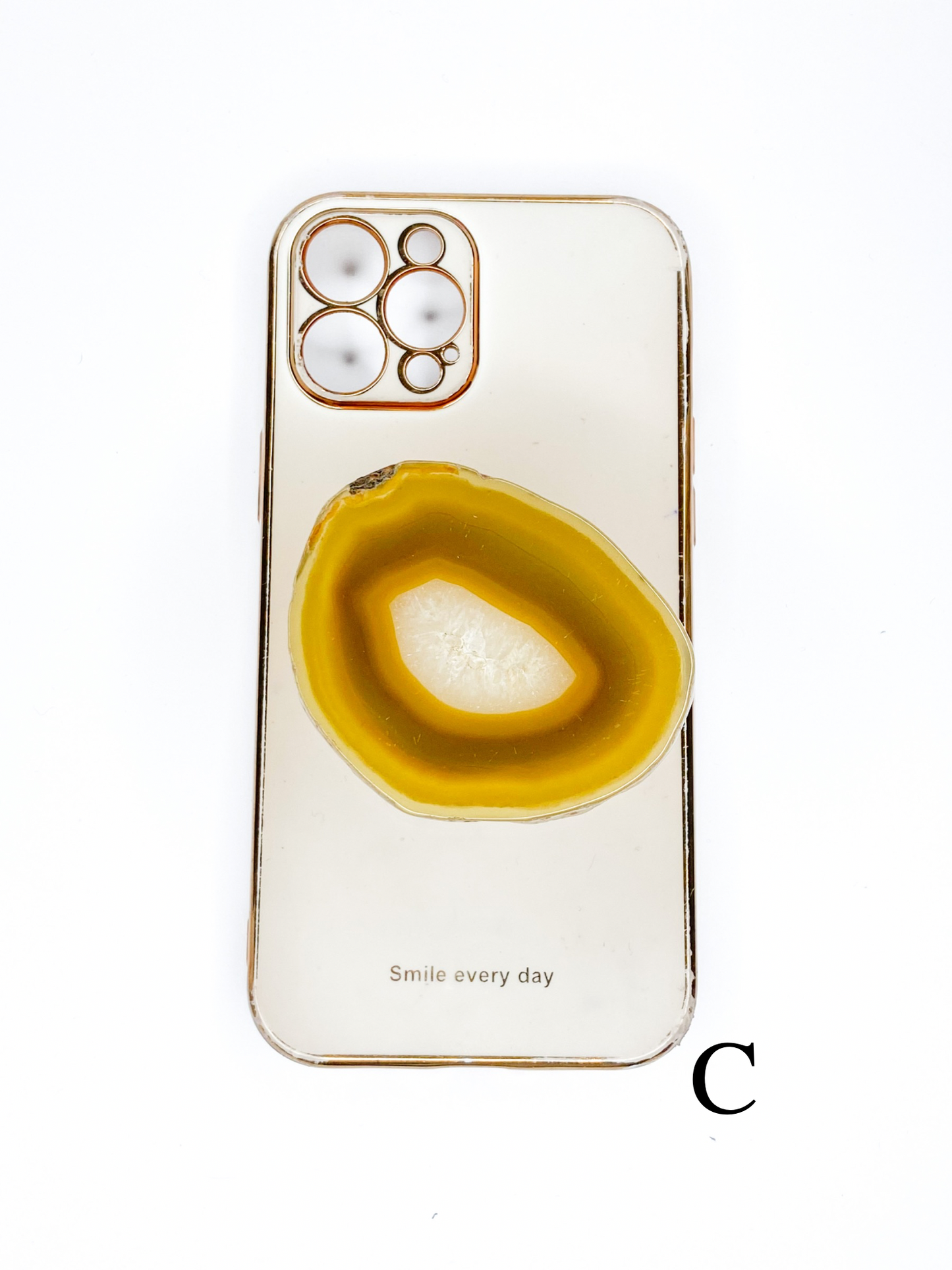 Yellow Raw Phone Stone