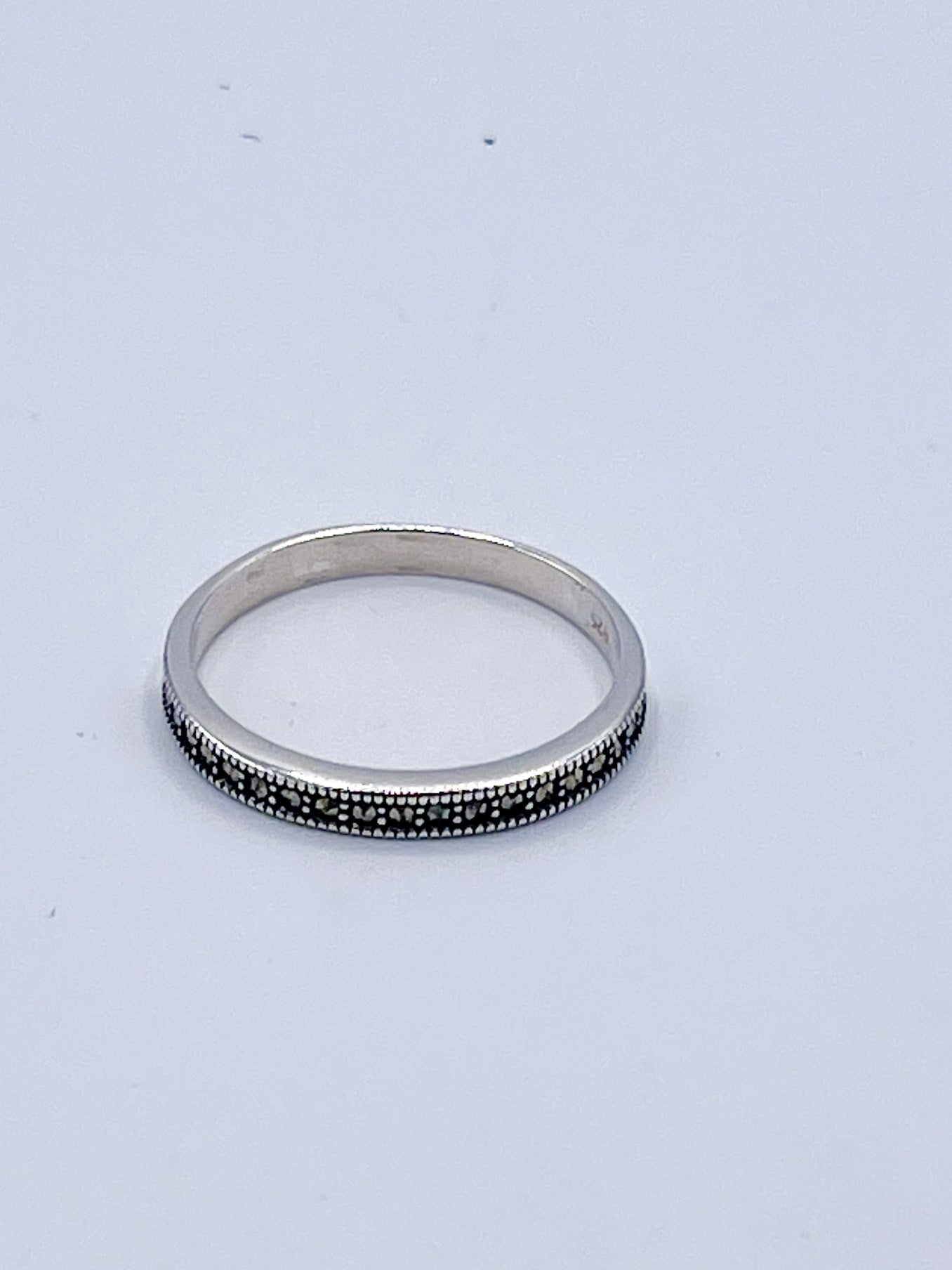 Marcasite Band Sized Ring- Solid Sterling Silver