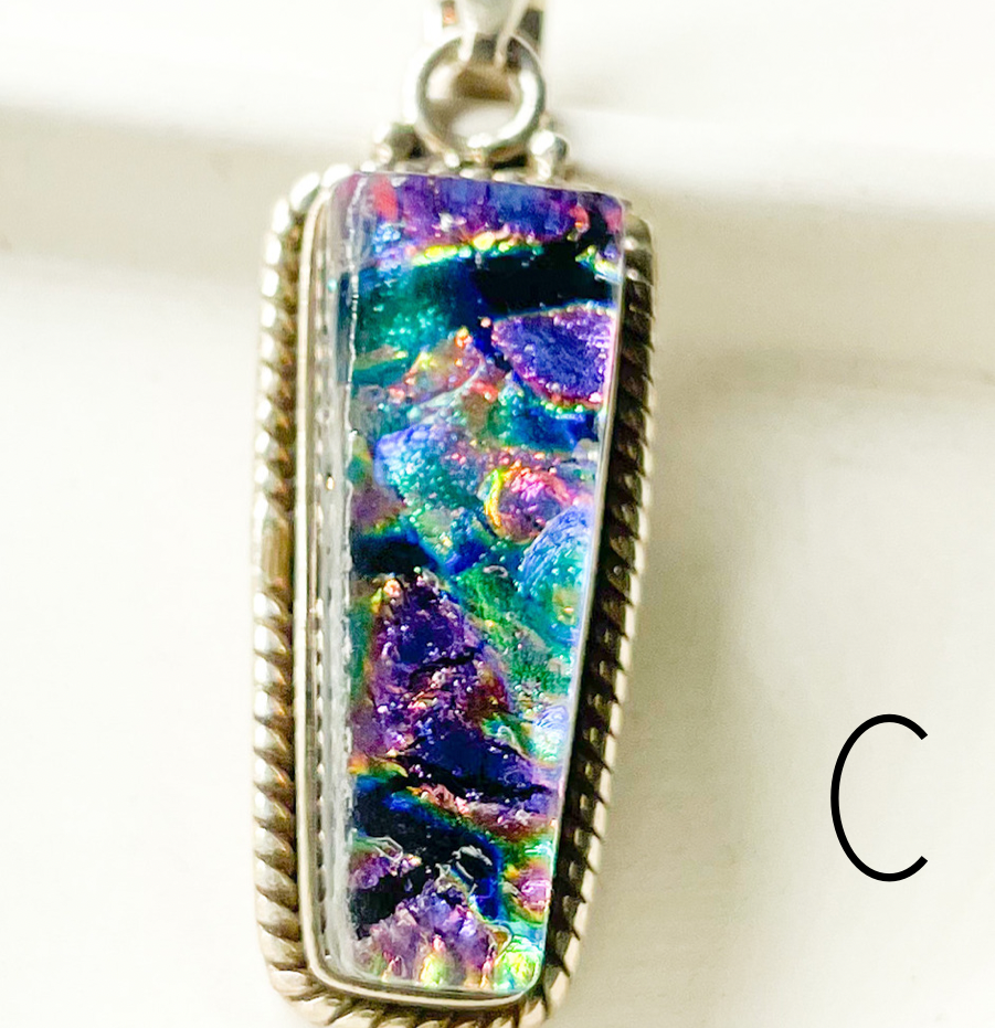 Glass Pendant Mix-Solid Sterling Silver