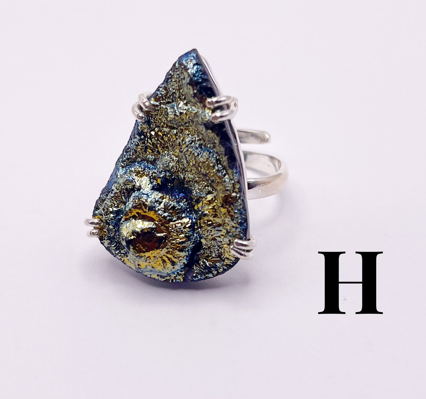 Dessert Druzy Prong Ring- Silver