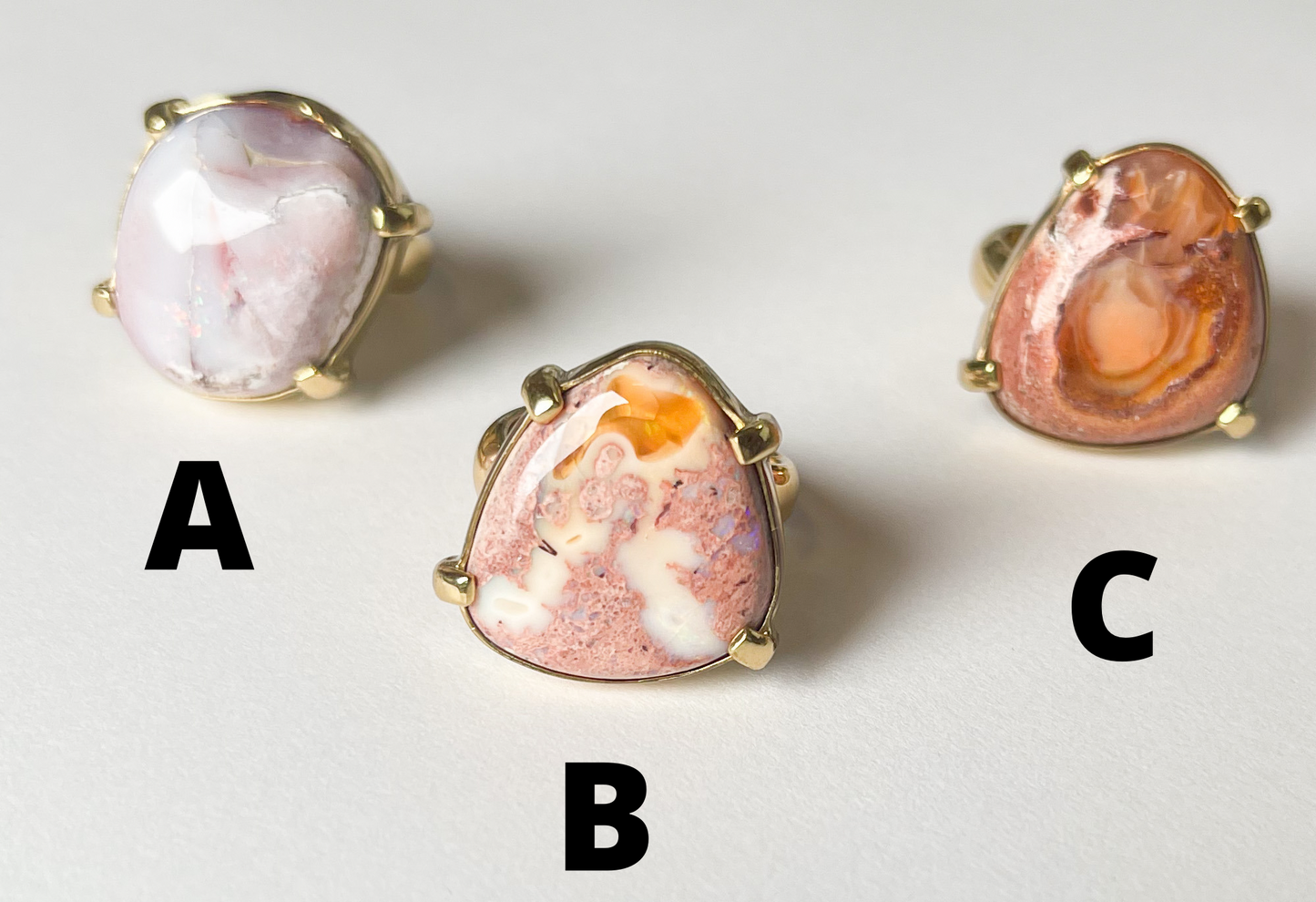 Fire Opal prong set Ring-Alchemia
