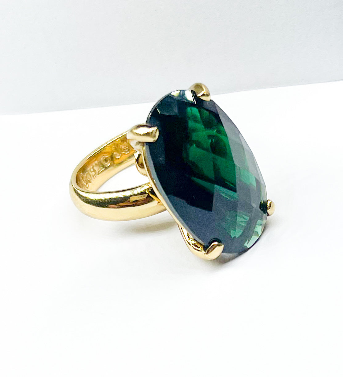 Oval Seafoam Prong Ring- Alchemia