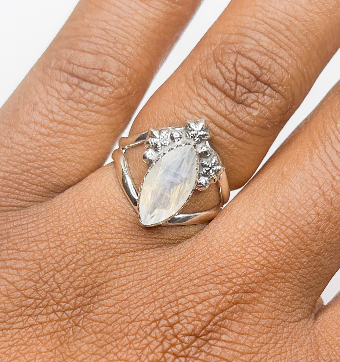 Moonstone Silver Ring-Soild Sterling Silver