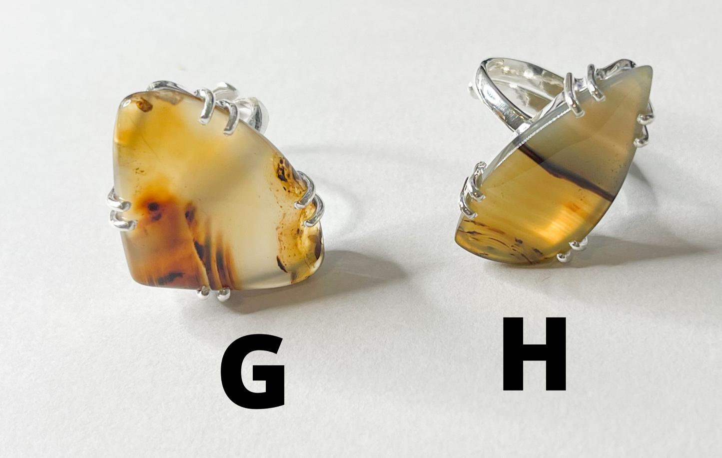Montana agate Ring-Solid Sterling Silver