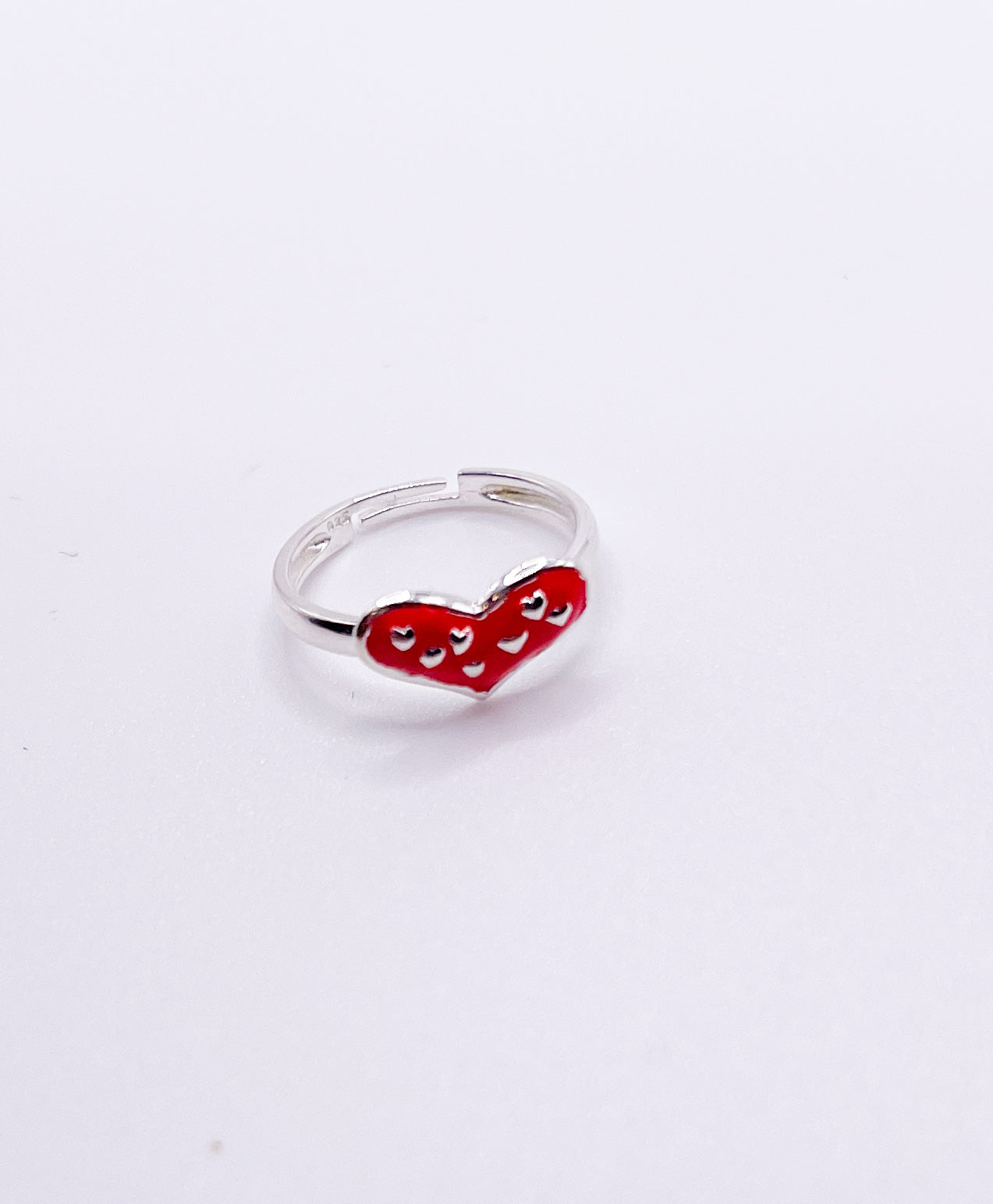 Kids Dainty Rings SS-Red Heart