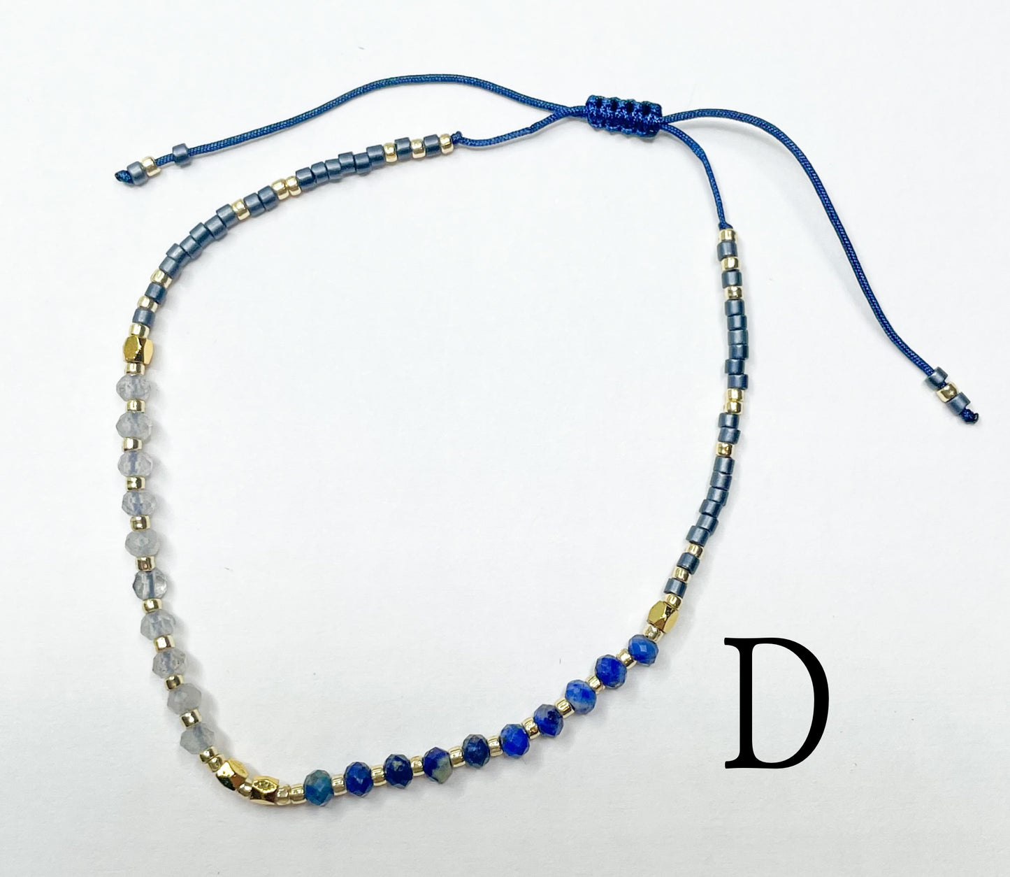 Natural Stone Japanese Seed Beads Miyuki - Bolo Bracelet