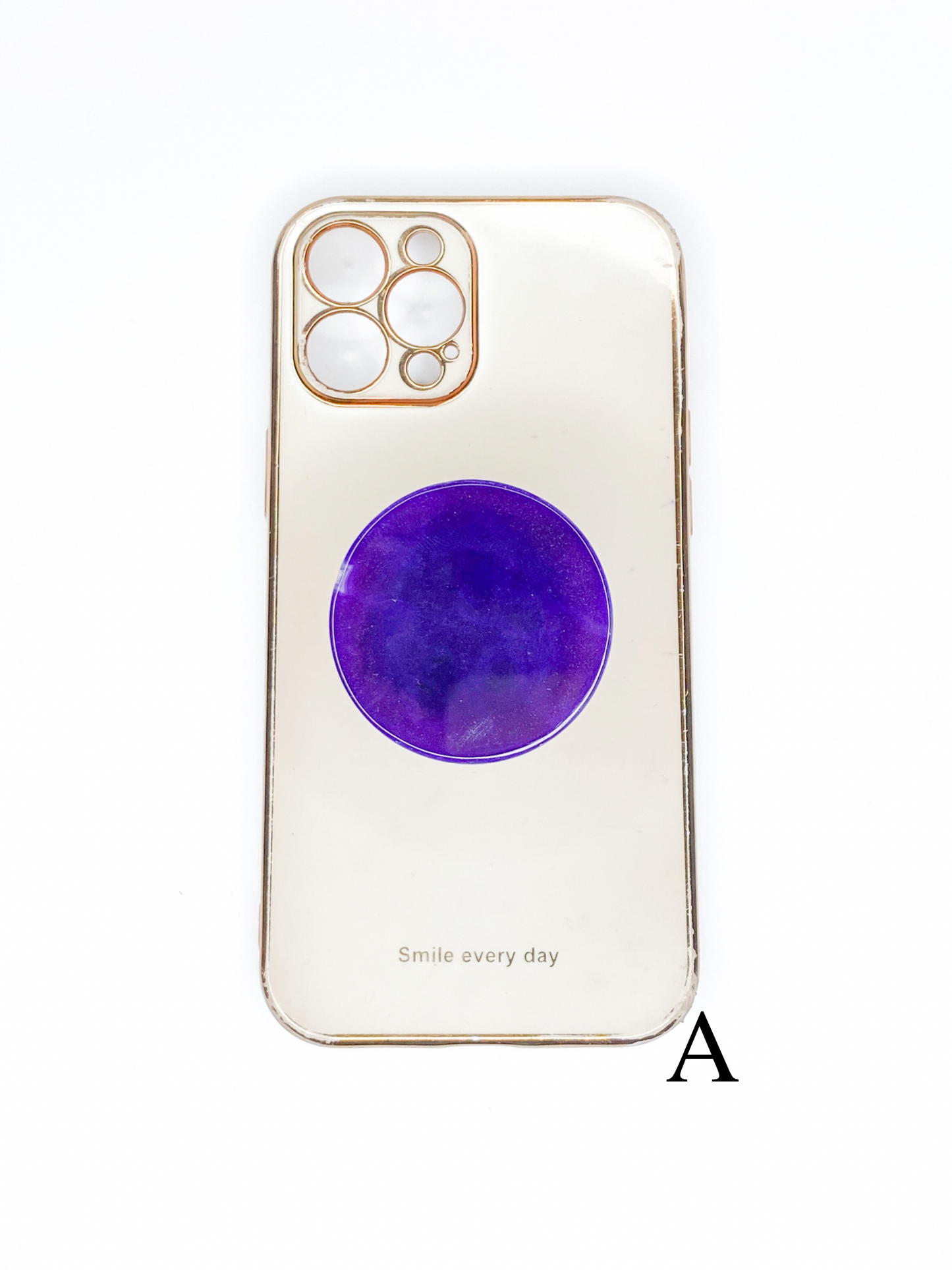 Purple Round Phone Stone