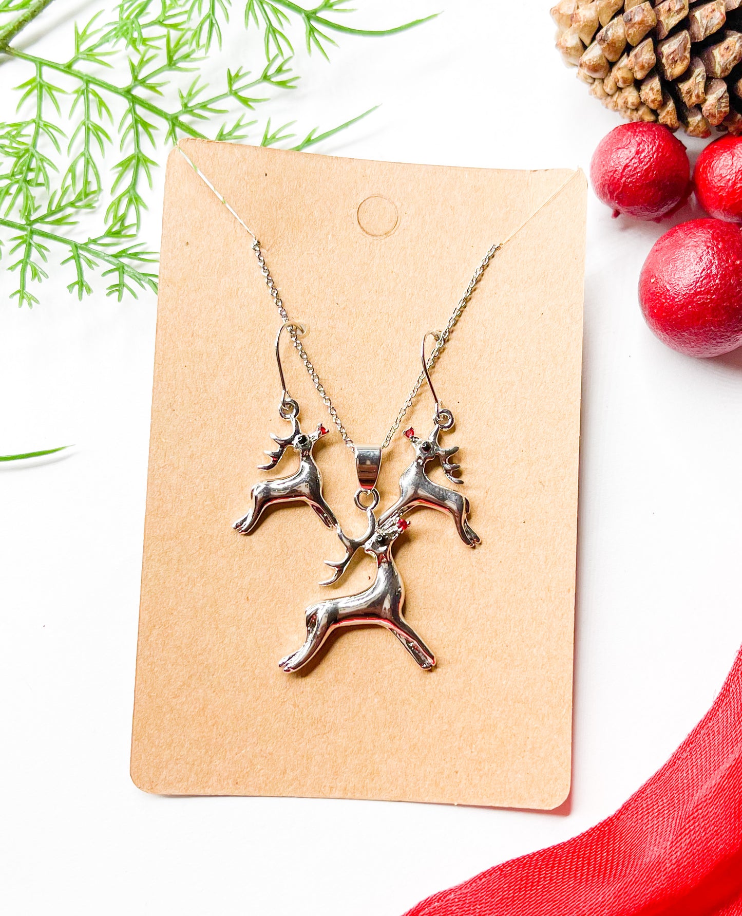 Rudolph The Red Nose Set-Rhodium