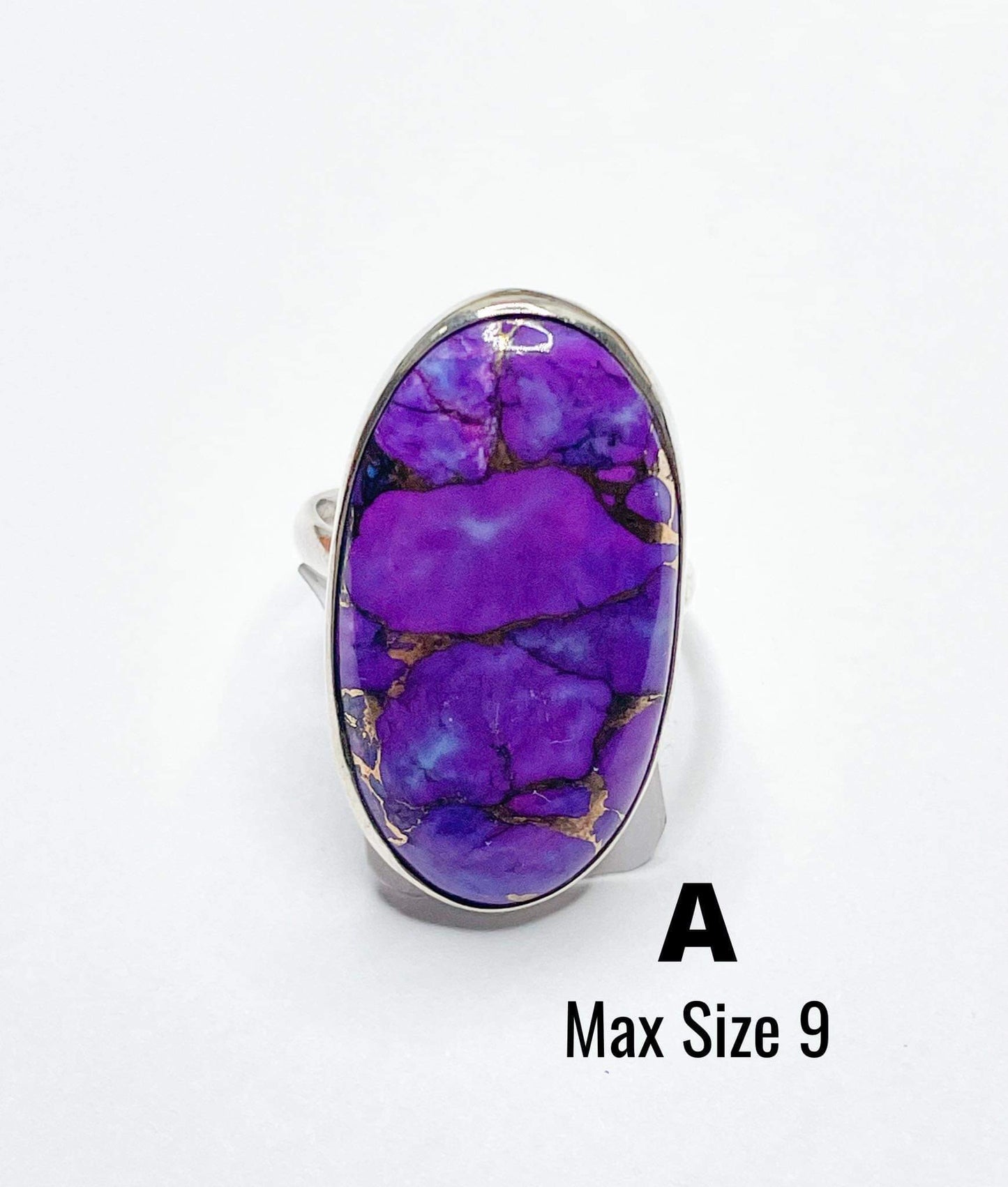 Purple Turquoise Sized Rings-Solid Sterling Silver