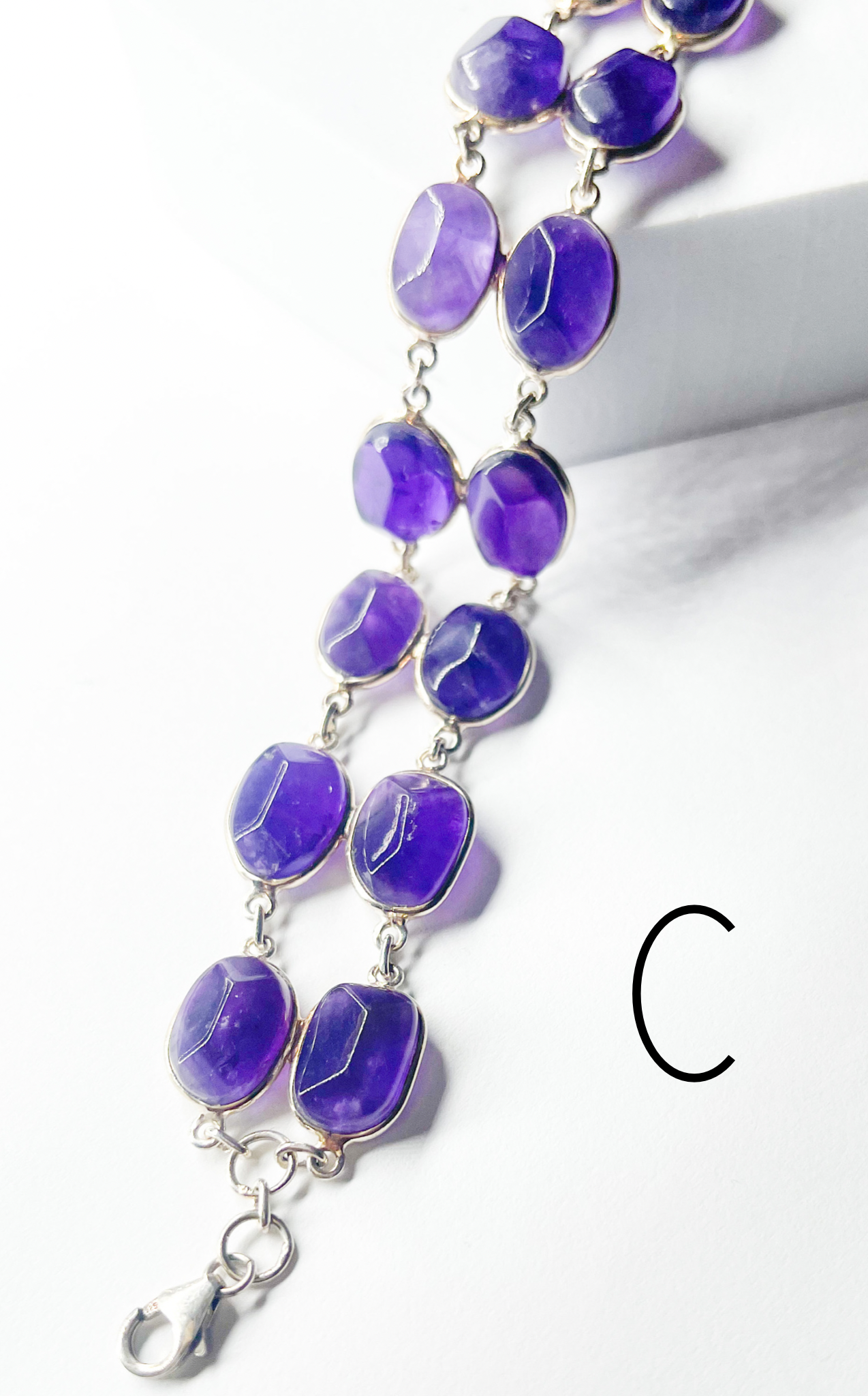 Natural Stone Bracelets - Solid Sterling Silver