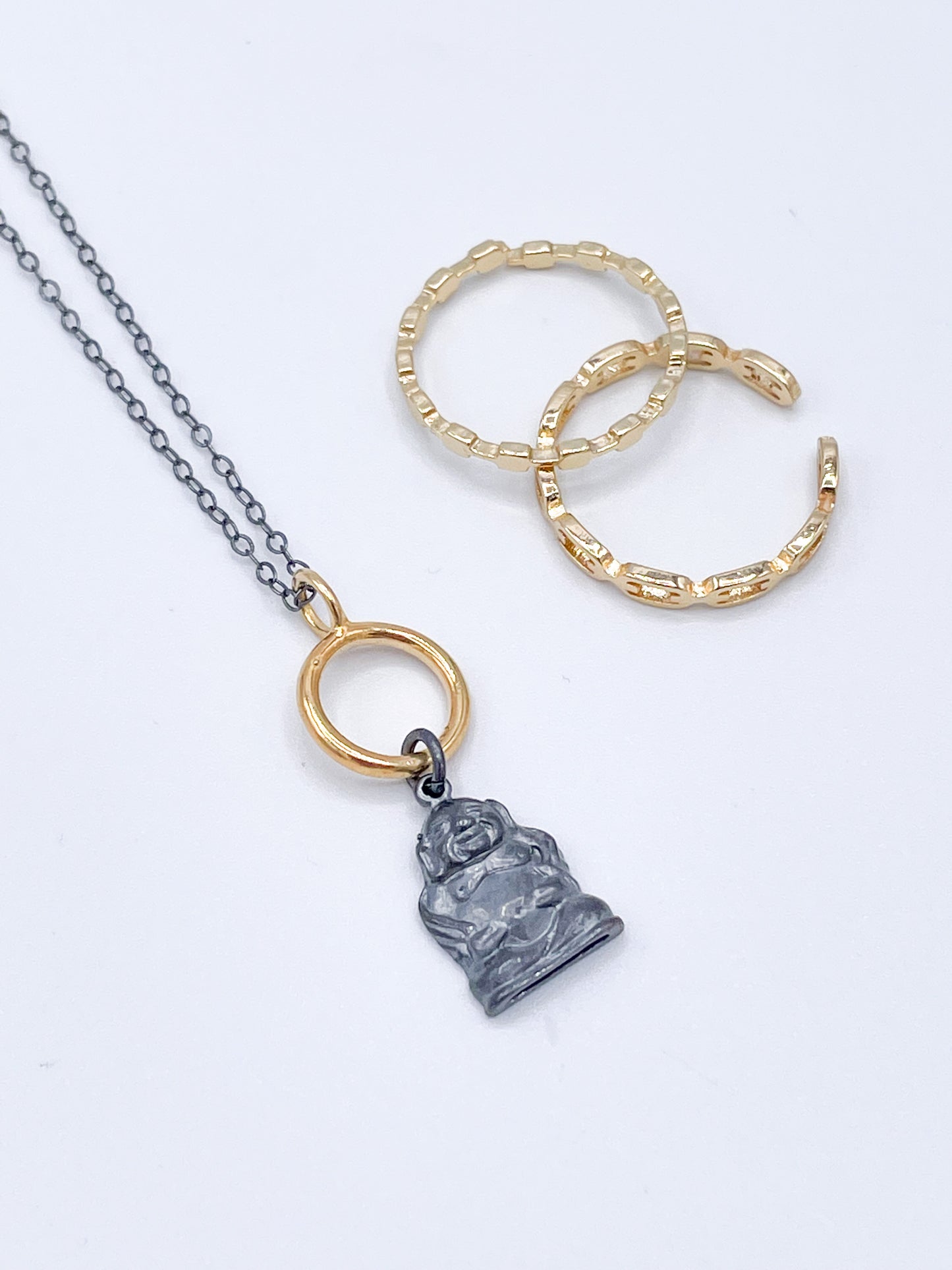 Happy Buddha Necklace-Solid Sterling Silver