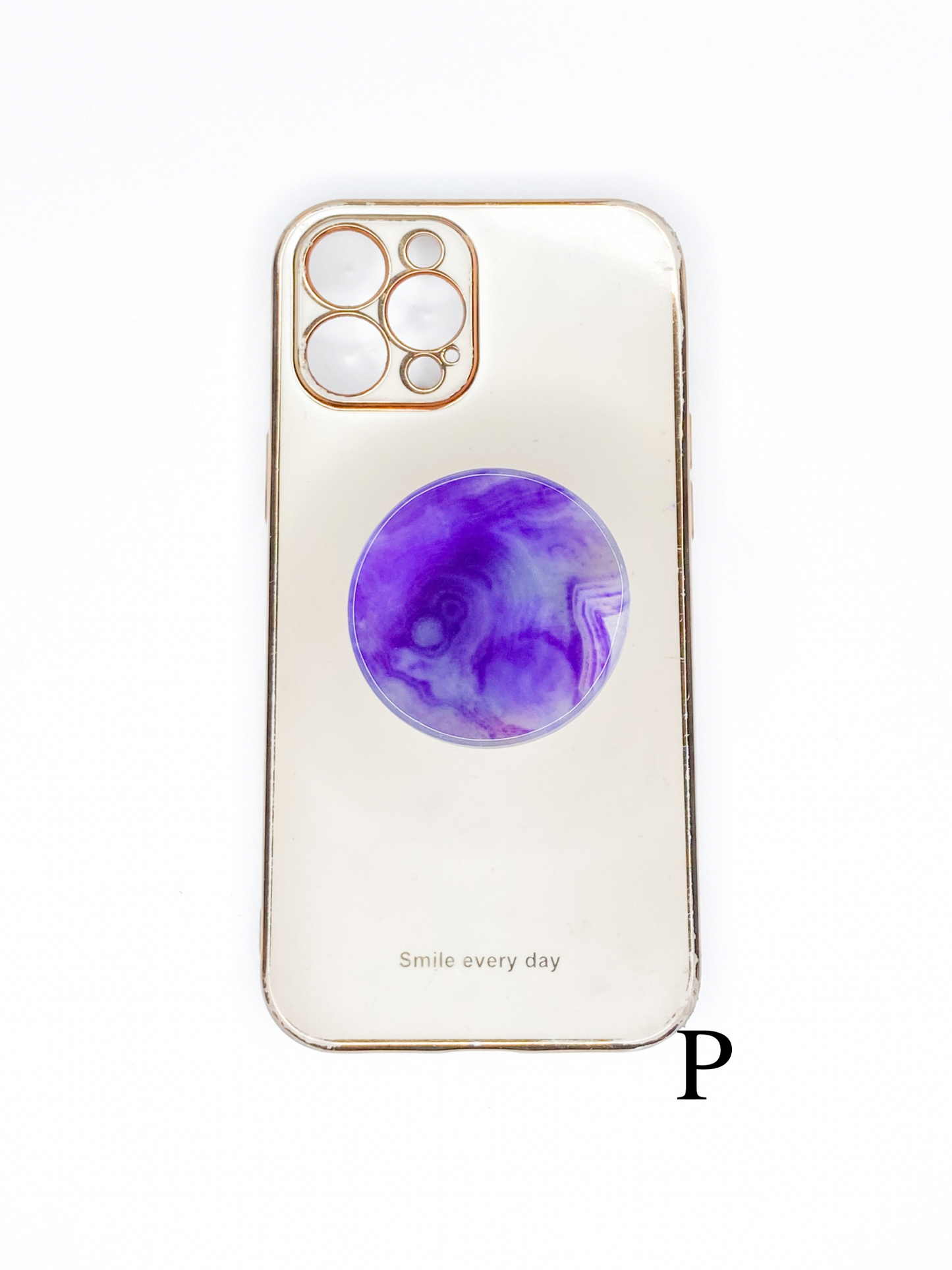 Purple Round Phone Stone
