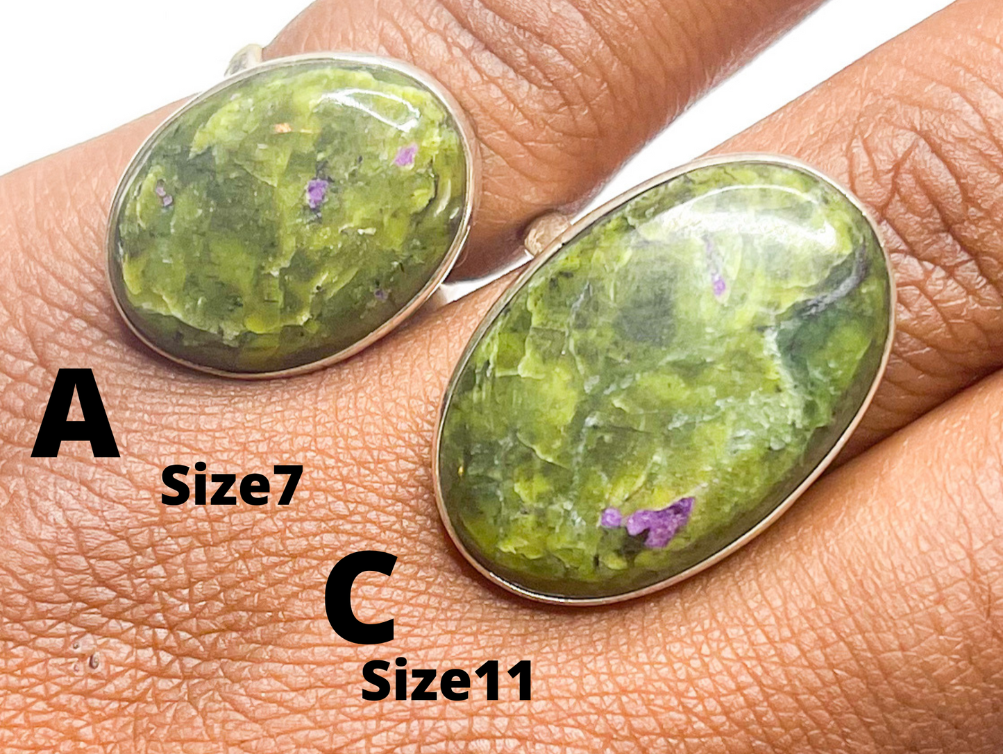 Atlantisite Ring Mix-Solid Sterling Silver