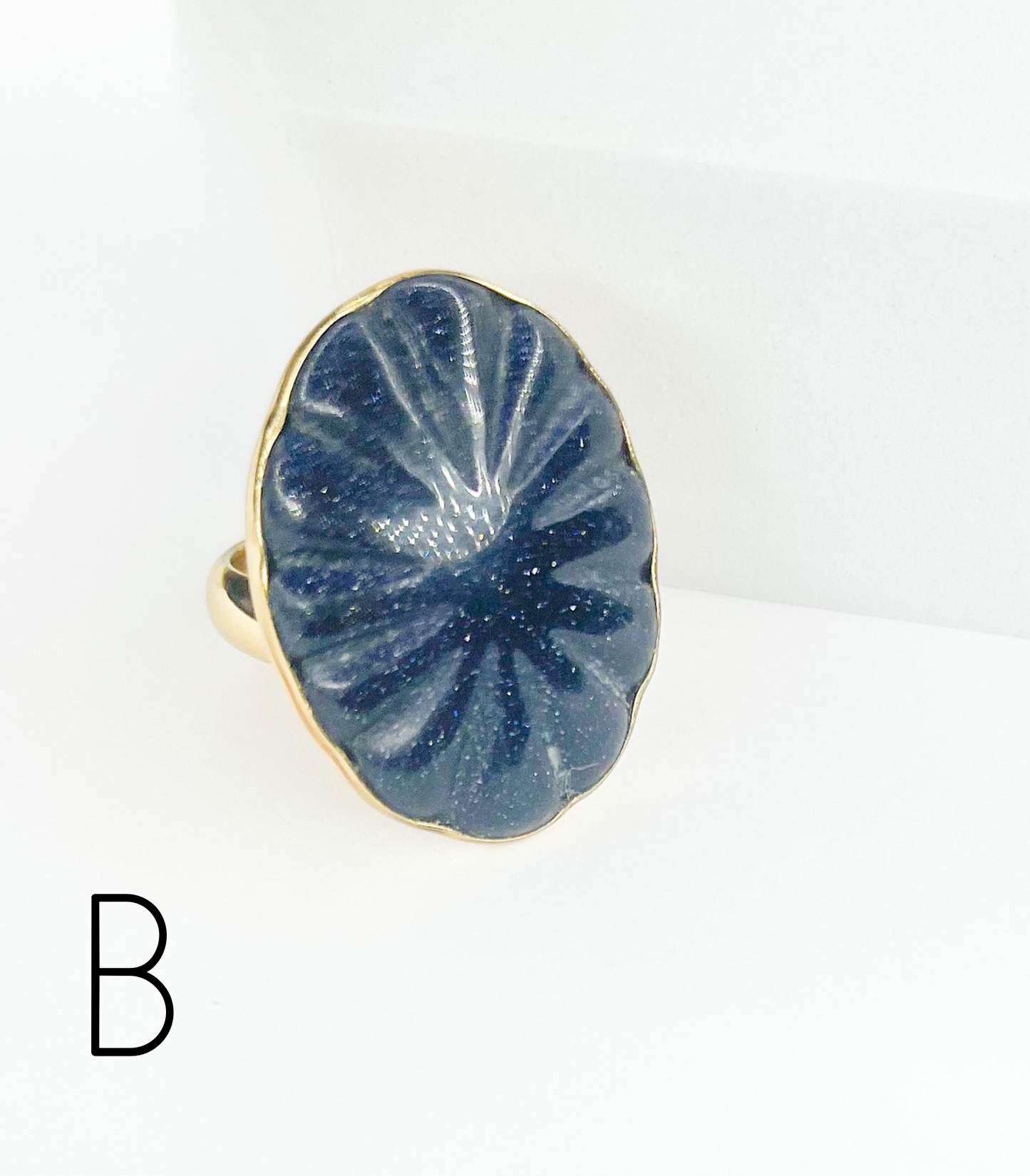 Carved Mix Stones Faceted Ring-Alchemia
