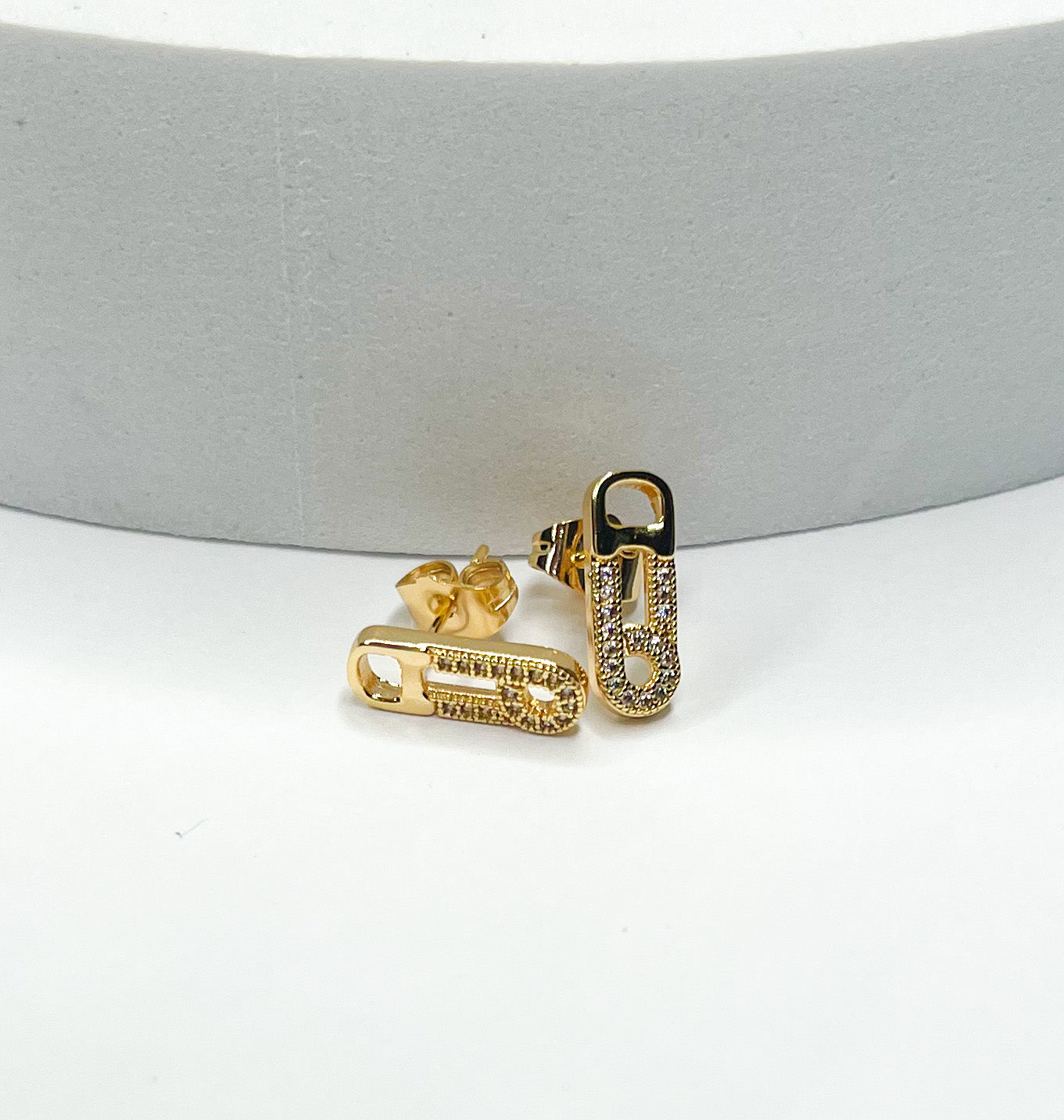 Safety pin Earrings-18k Gold Filled